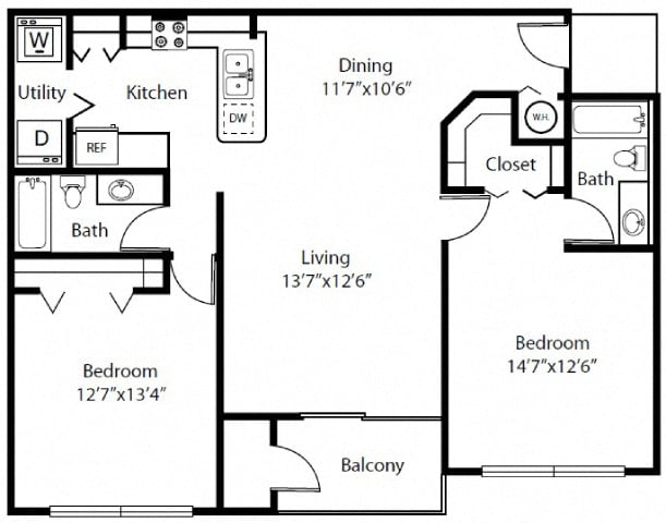 Floor plan layout diagram for 2A Renovation 3